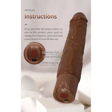 Kessler Dildo Vibrador Realista 10 Modos de Vibración