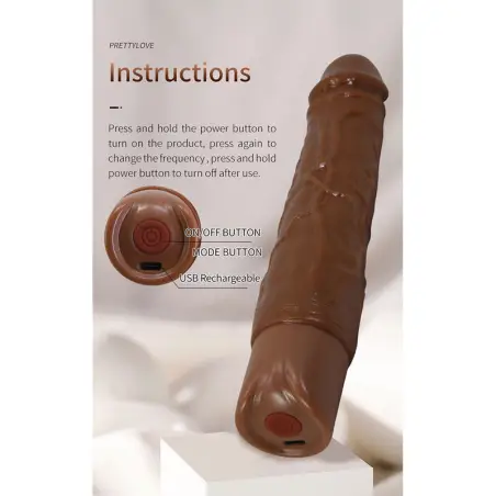 Kessler Dildo Vibrador Realista 10 Modos de Vibración