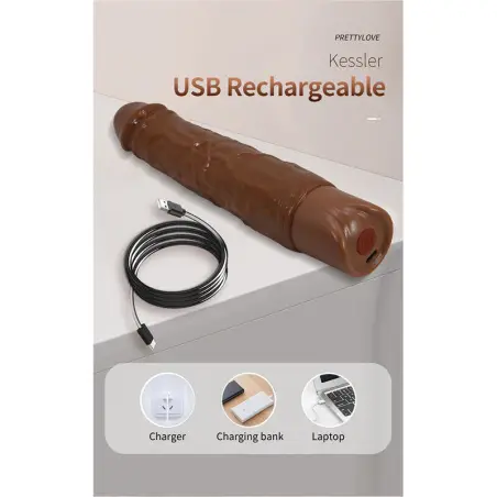 Kessler Dildo Vibrador Realista 10 Modos de Vibración