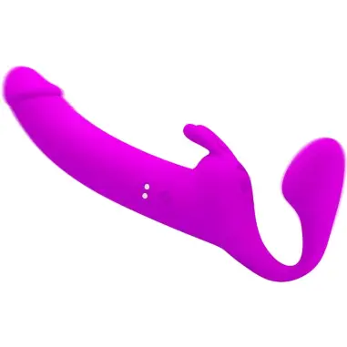 PRETTY LOVE - ZANINI DILDO STRAP-ON SIN ARNÉS 10 VIBRACIONES MORADO