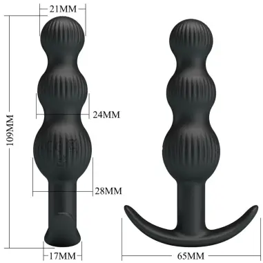 Sidney Vibrador Anal 10 Vibraciones Negro | Pretty Love