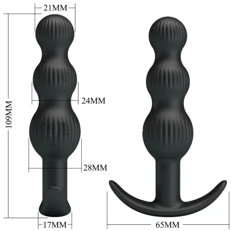 Sidney Vibrador Anal 10 Vibraciones Negro | Pretty Love
