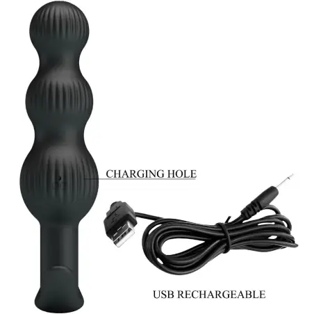 Sidney Vibrador Anal 10 Vibraciones Negro | Pretty Love