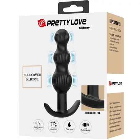 Sidney Vibrador Anal 10 Vibraciones Negro | Pretty Love