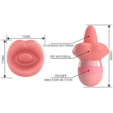 Kylee Lengua Estimuladora Clítoris 10 Vibraciones Rosa Nude