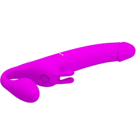 Zanini Dildo Strap-On sin Arnés 10 Vibraciones Morado
