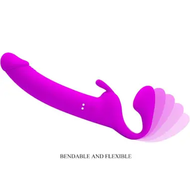 Zanini Dildo Strap-On sin Arnés 10 Vibraciones Morado