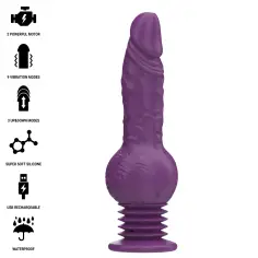 INTENSE - TATUM VIBRADOR MULTIFUNCIÓN CON VIBRACIÓN UP AND DOWN 24 CM MORADO 2