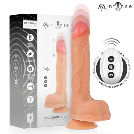 MR INTENSE - BROSNAN REALÍSTICO MULTIFUNCIÓN CON VIBRACIÓN UP AND DOWN CONTROL REMOTO 22 CM -O- 4 CM