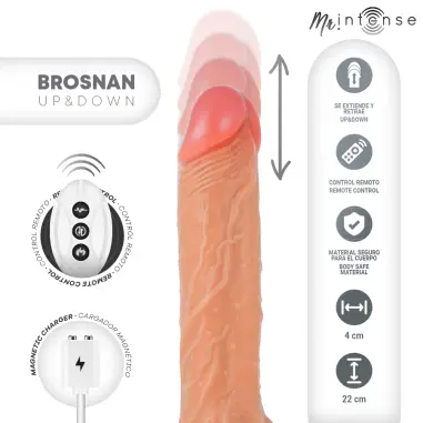 Brosnan Realístico Multifunción con Vibración Up And Down
