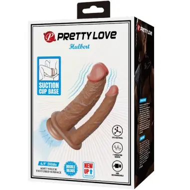 Hulbert Doble Dildo Realístico con Vibración Mulato