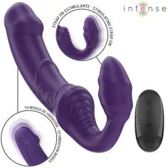 INTENSE - JILL VIBRADOR DOBLE 20 CM VIOLETA CONTROL REMOTO 2