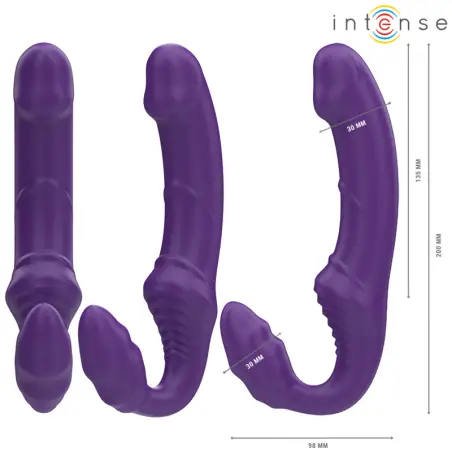 Jill Vibrador Doble 20 cm Violeta Control Remoto | Intense