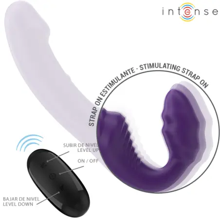 Jill Vibrador Doble 20 cm Violeta Control Remoto | Intense