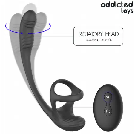 Plug Anal Vibración Waving 360º y Anillo | Addicted Toys