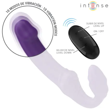 Jill Vibrador Doble 20 cm Violeta Control Remoto | Intense