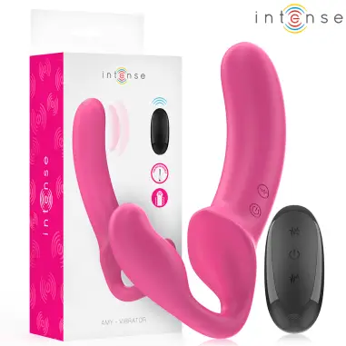 INTENSE - AMY VIBRADOR DOBLE 20 CM ROSA CONTROL REMOTO