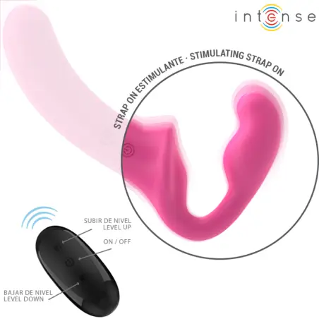 Amy Vibrador Doble 20 cm Rosa Control Remoto | Intense