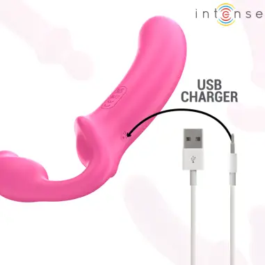 Amy Vibrador Doble 20 cm Rosa Control Remoto | Intense