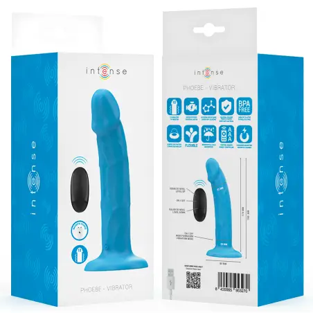 Phoebe Vibrador Realístico 10 Vibraciones Azul Control