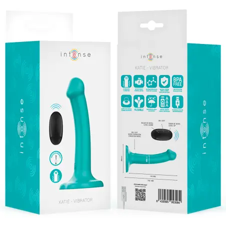 Katie Vibrador con Ventosa 10 Vibraciones Azul Oscuro
