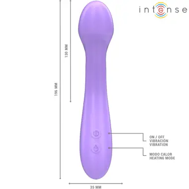 Becky Vibrador 19 cm Calentable 7 Vibraciones Morado