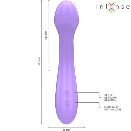 Becky Vibrador 19 cm Calentable 7 Vibraciones Morado