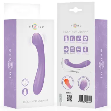 Becky Vibrador 19 cm Calentable 7 Vibraciones Morado