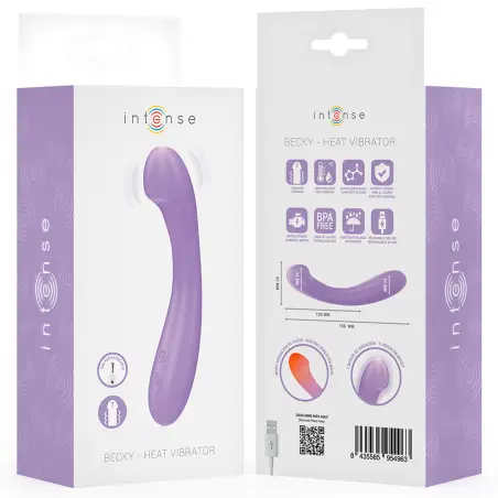 Becky Vibrador 19 cm Calentable 7 Vibraciones Morado