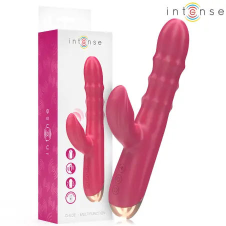 INTENSE - CHLOE VIBRADOR MULTIFUNCIÓN 3 EN 1 ROJO