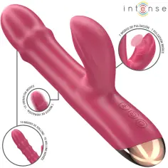 INTENSE - CHLOE VIBRADOR MULTIFUNCIÓN 3 EN 1 ROJO 2