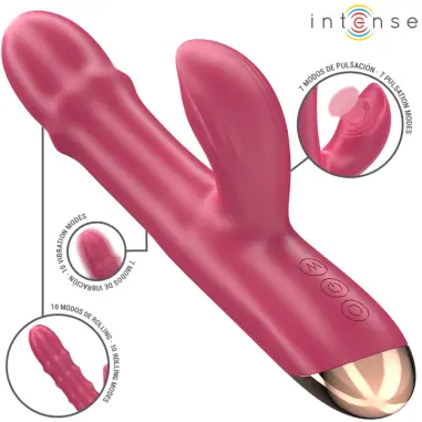 Chloe Vibrador Multifunción 3 en 1 Rojo - 10 Modos | Intense