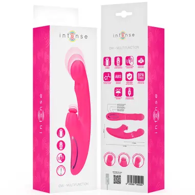 Emi Vibrador 13,5 cm Multifunción 3 en 1 10 Vibraciones Rosa