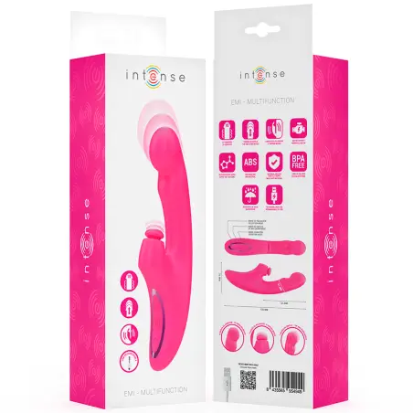 Emi Vibrador 13,5 cm Multifunción 3 en 1 10 Vibraciones Rosa