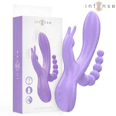 INTENSE - MIKO TRIPLE VIBRADOR RABBIT & ESTIMULADOR & ANAL 7 VIBRACIONES MORADO