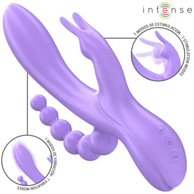Miko Triple Vibrador Rabbit & Estimulador & Anal | Intense