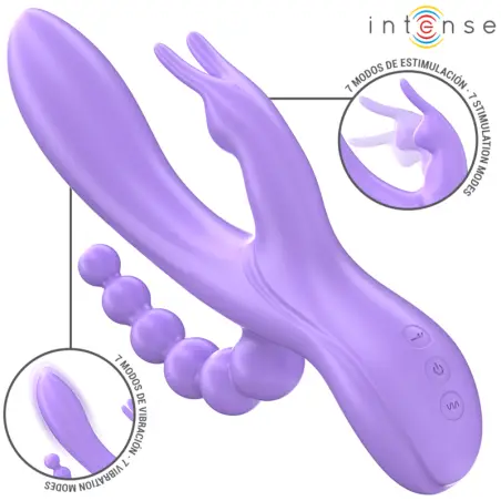 Miko Triple Vibrador Rabbit & Estimulador & Anal | Intense