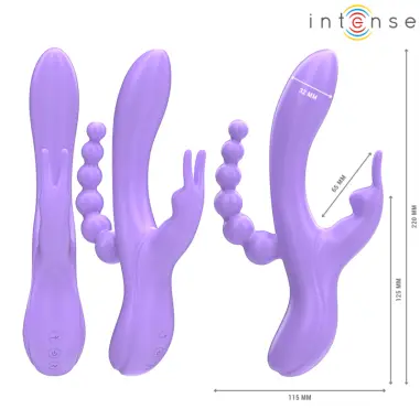 Miko Triple Vibrador Rabbit & Estimulador & Anal | Intense