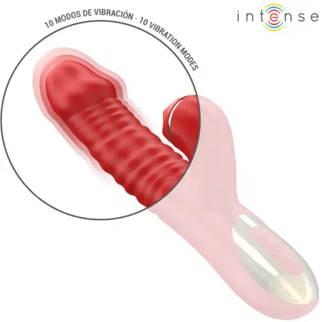 Thalia Vibración & Empuje & Estimulación Rojo | Intense