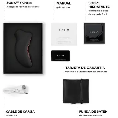 Sona 3 Cruise Masajeador Sónico de Clítoris Negro | LELO