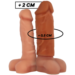 VIRILXL - EXTENSIÓN DE PENE LIQUID SILICONE V3 MARRÓN VIRILXL