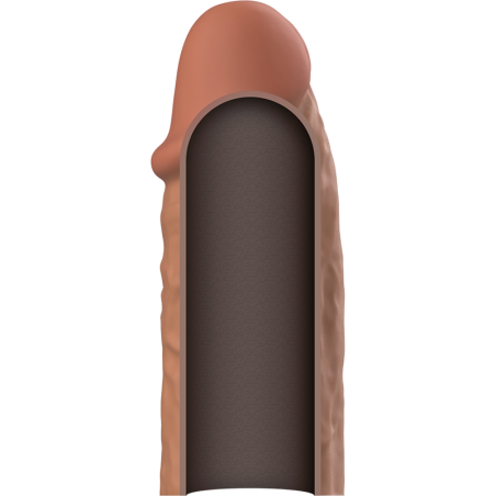 VIRILXL - EXTENSIÓN DE PENE LIQUID SILICONE V3 MARRÓN VIRILXL