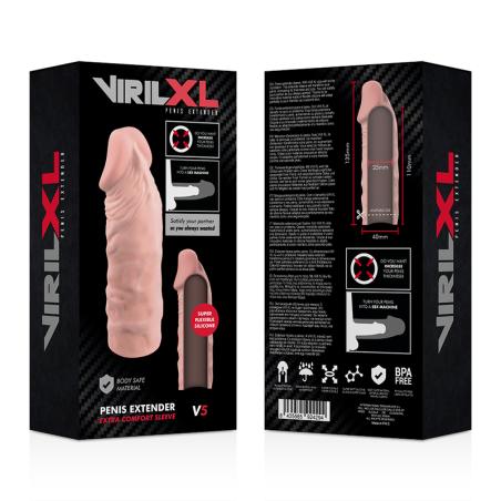 VIRILXL - EXTENSION DE PENE LIQUID SILICONE V5 NATURAL VIRILXL