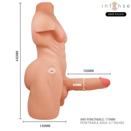 Marty Torso con Ano y Dildo Realístico con Empuje - Vibrador