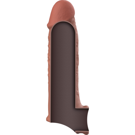 VIRILXL - EXTENSIÓN DE PENE LIQUID SILICONE V9 MARRÓN VIRILXL