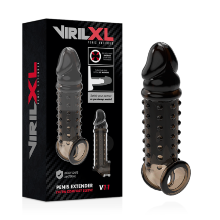 VIRILXL - EXTENSION Y FUNDA DE PENE V11 NEGRO VIRILXL