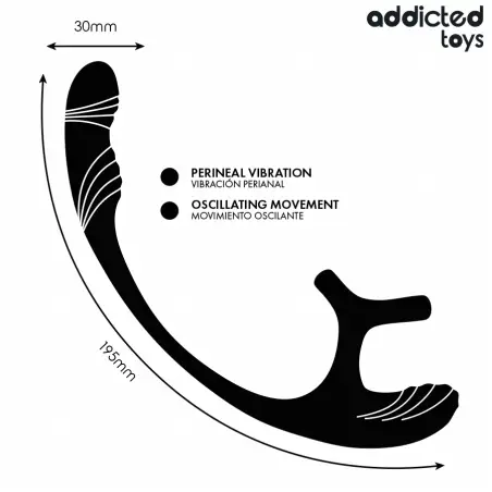 Plug Anal Vibración Waving 360º y Anillo | Addicted Toys