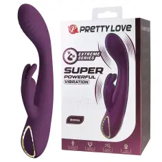 PRETTY LOVE - EMMA VIBRADOR CON ESTIMULADOR RABBIT MORADO 2