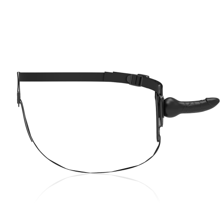 FETISH SUBMISSIVE HARNESS - SILICONA NEGRO REALISTIC 16 CM 