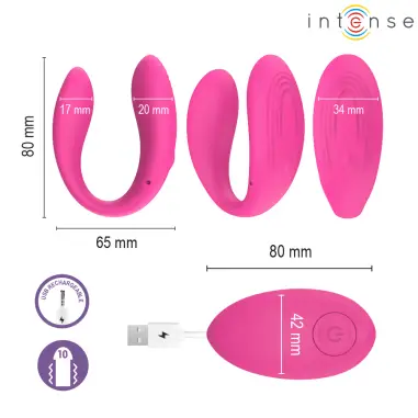 Nora Estimulador de Pinza con Vibración Rosa | Intense